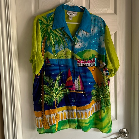 Silk blouse and camisole set - Picture 1 of 8